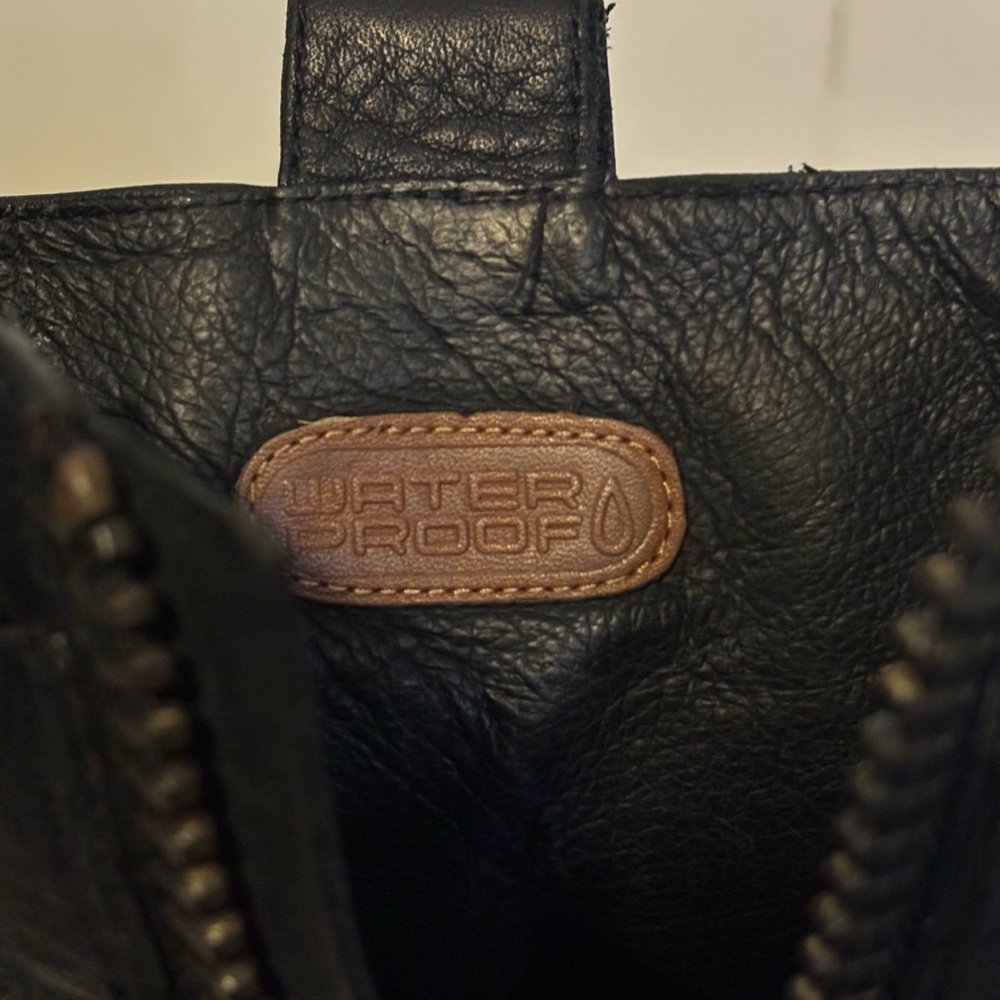 Cole Haan Black O-Ring Harness Leather Waterproof Biker Ankle Boots Women’s 7 - Picture 13 of 15